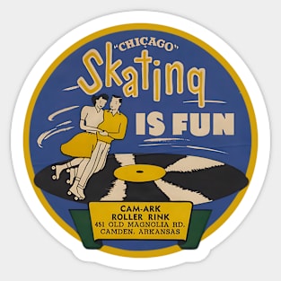 Vintage Roller Skating Arkansas Sticker